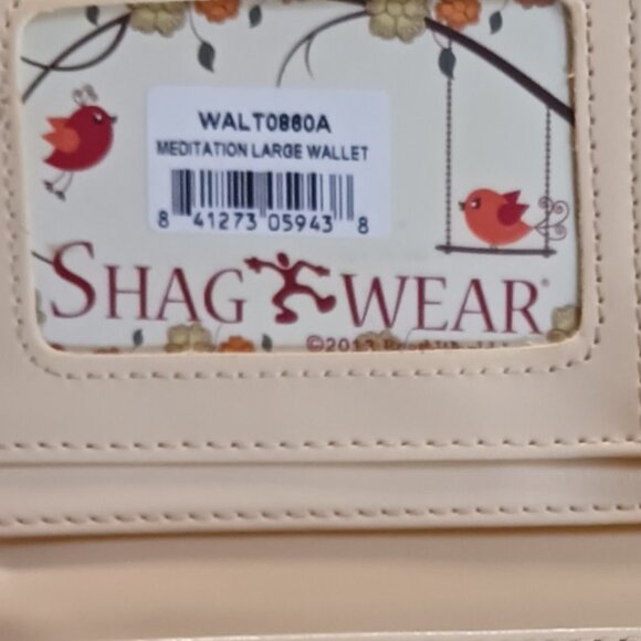 Shagwear " Meditation" Large Lotus Flower Faux Leather Card Organizer Wallet - Picture 7 of 7